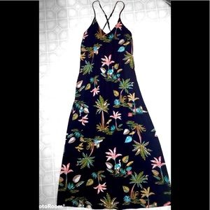 Old Navy tropical maxi dress size S